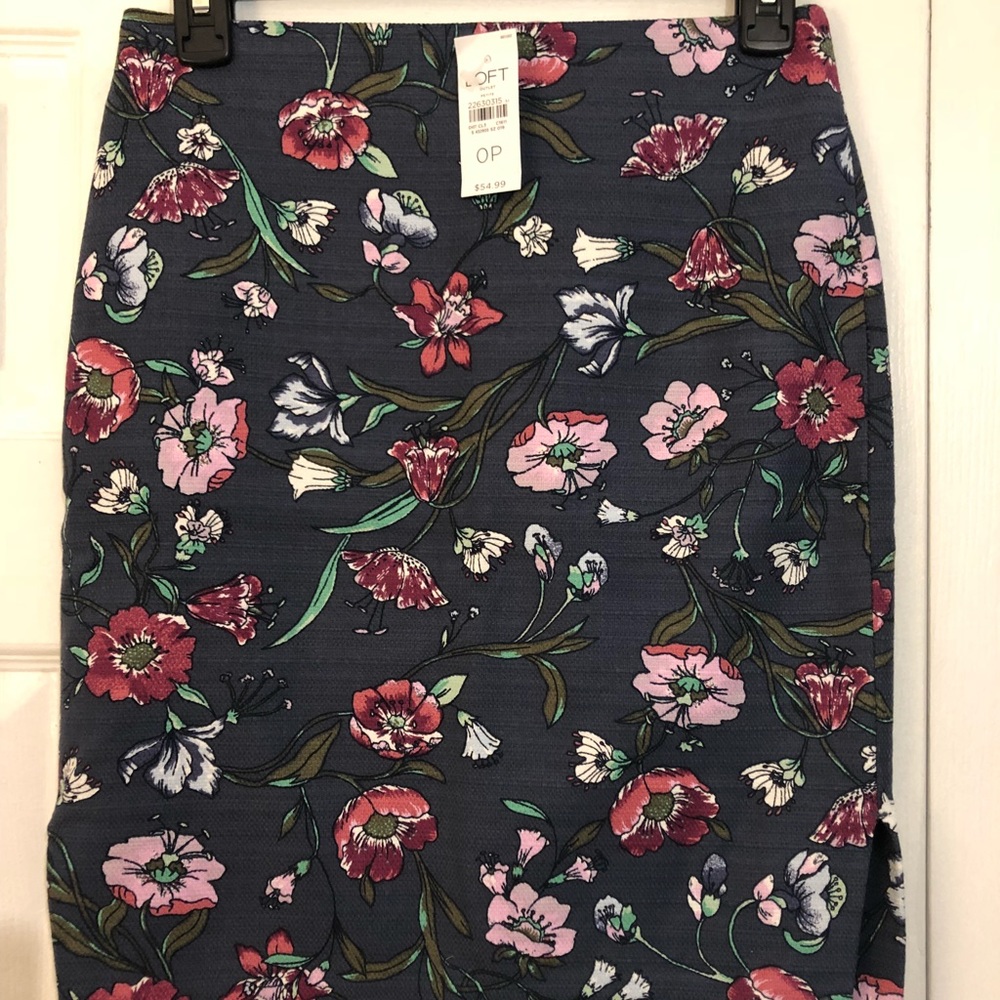 Floral LOFT outlet pencil skirt